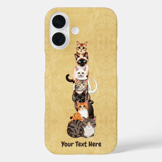 Cat-Er-Pillar Feline Tower Case-Mate iPhone Case (Back)