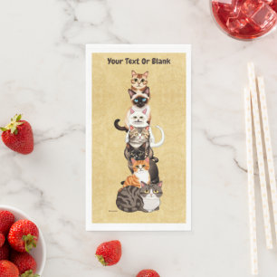 Cat-Er-Pillar Feline Tower Napkin