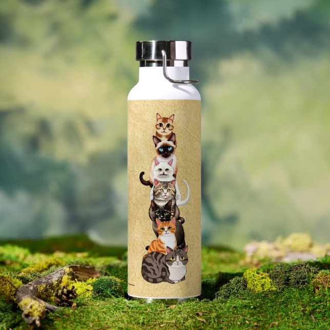 Cat-Er-Pillar Feline Tower Water Bottle (Outdoor (Rotated))
