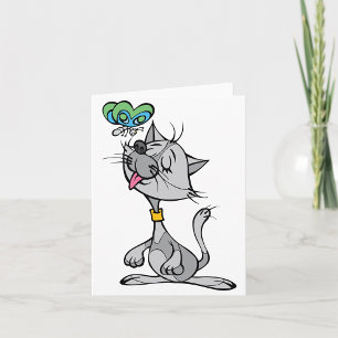 Cat Et Cartes De Note Papillon