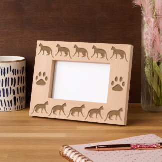 Cat  etched frames
