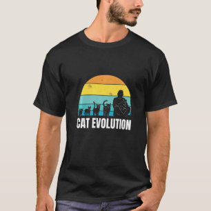 Cat Evolution Retro Vintage Evolution Of Cats T-Shirt