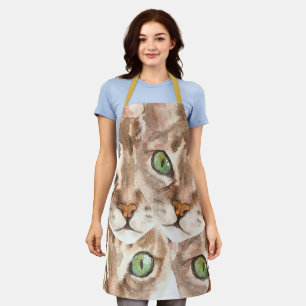 Cat Eye Design Aprons, Cat Family Cat Mom Gift Apron