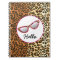 Cat Eye Glasses Leopard Print w/Custom Name