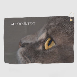 Cat Eye-Macro by Shirley Taylor Golf Towel