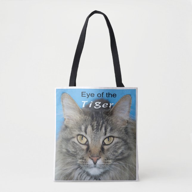 Cat-Eye Tote with Cat Close Ups on Both Sides Bag (Front)