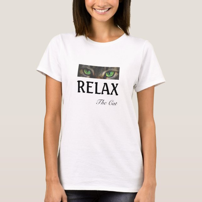 Cat eyes and calligraphy T-Shirt (Front)