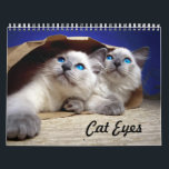 Cat Eyes Calendar<br><div class="desc">A beautiful gift of colour photography of cats and kittens close ups for the special cat lover for New Years. The brightly coloured eyes will keep one waiting for the next month to arrive. When the year is over, frame the magnificent portraits and display on a favourite wall.</div>