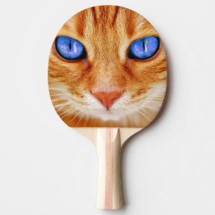Cat Eyes Face Tiger mackerel red Cat Ping Pong Paddle