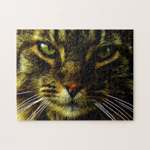 Cat Eyes Hypnotizing Realistic Photo Jigsaw Puzzle