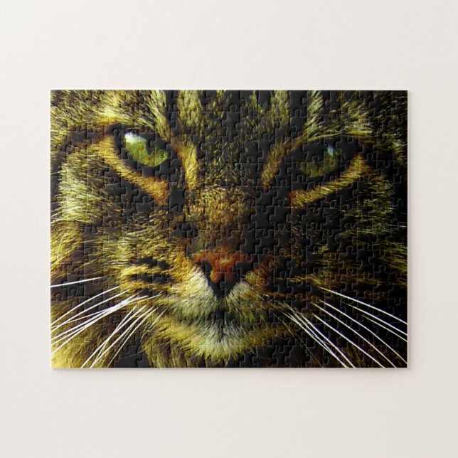 Cat Eyes Hypnotizing Realistic Photo Jigsaw Puzzle (Horizontal)
