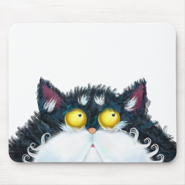 Cat eyes looking  mouse pad (Front)