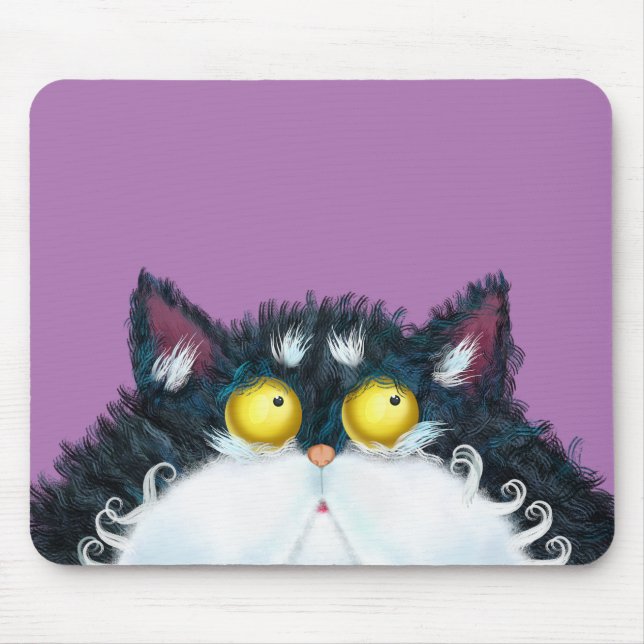 Cat eyes looking  mouse pad (Front)