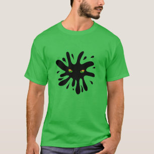 Cat Eyes looking out a Black Blob   T-Shirt