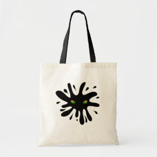 Cat Eyes looking out a Black Blob     Tote Bag