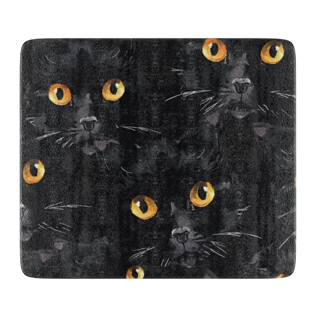 Cat Eyes Watching Cutting Board (Front)