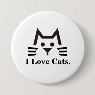 Cat-Face 3 Inch Round Button