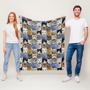 Cat face à la couverture de collage