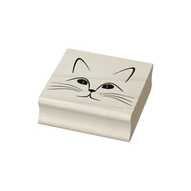 cat face art stamp (Stamp)