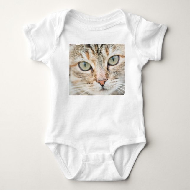 Cat face baby bodysuit (Front)