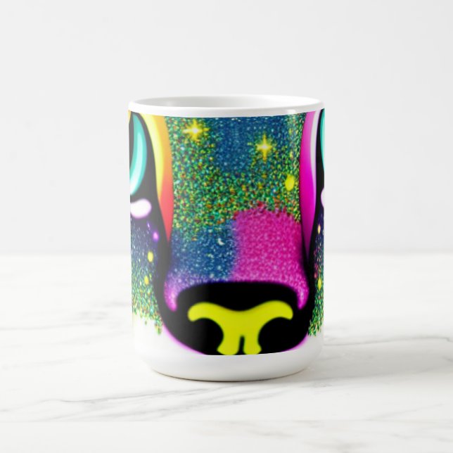 Cat Face Close Up Pop Art   Coffee Mug (Center)