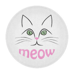 Cat face cutting board