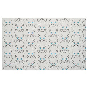 Cat face fabric