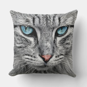 Cat Face Fractal Design-10682 Throw Pillow
