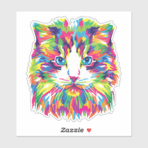 Cat Face Geometric Prismatic Design-32453