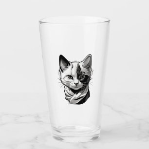 Cat face glass