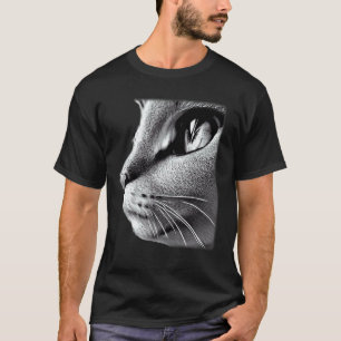 Cat face graphic  animal pet  grumpy kitten print  T-Shirt