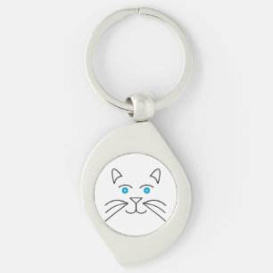 Cat face keychain