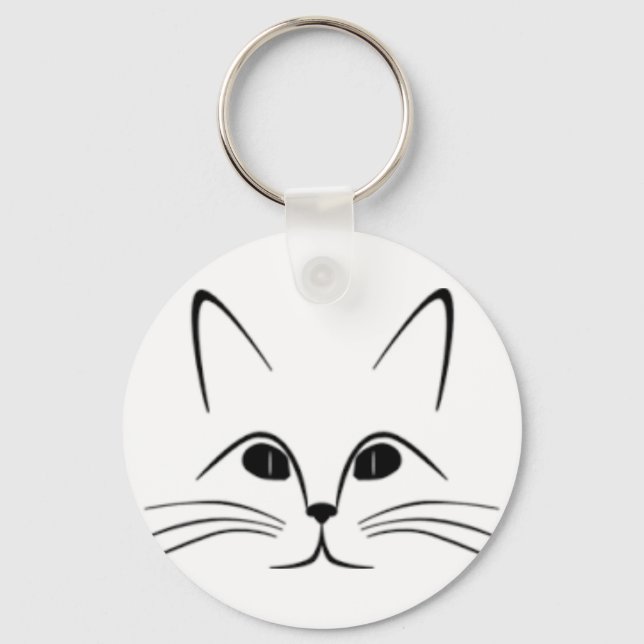 Cat Face Keychain (Front)