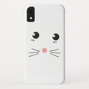 Cat face line drawing iPhone XR case