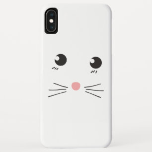 Cat face line drawing iPhone XS max case