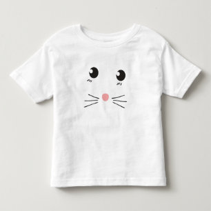 Cat face line drawing toddler t-shirt