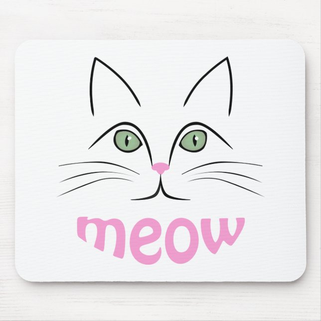 Cat face mouse pad (Front)
