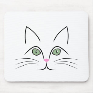Cat face mouse pad