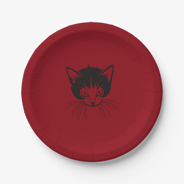Cat Face Paper Plate (Front)
