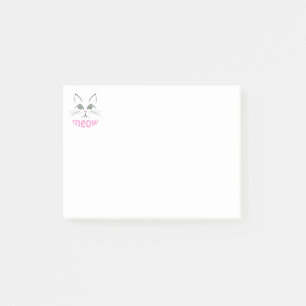 Cat face post-it notes