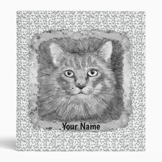 Cat Face Sketch Binder (Front)