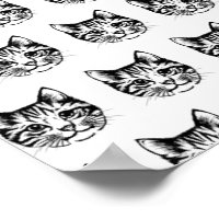 Cat Face Sketch Drawing Kitty Lover Feline Animal