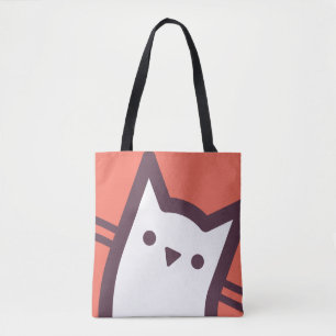Cat Face Tote Bag