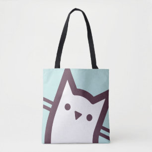 Cat Face Tote Bag