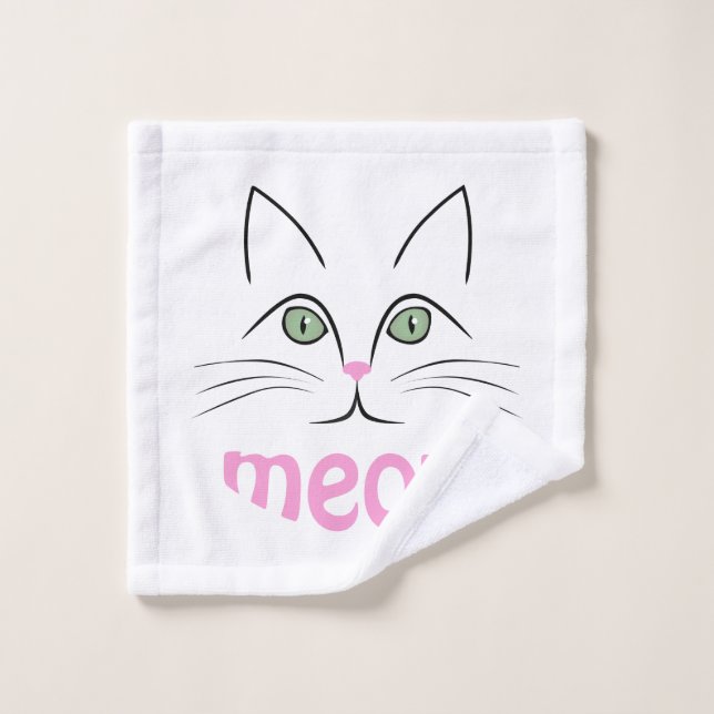 Cat face wash cloth (Wash Cloth)