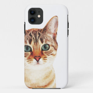 Cat face watercolour iPhone 11 case