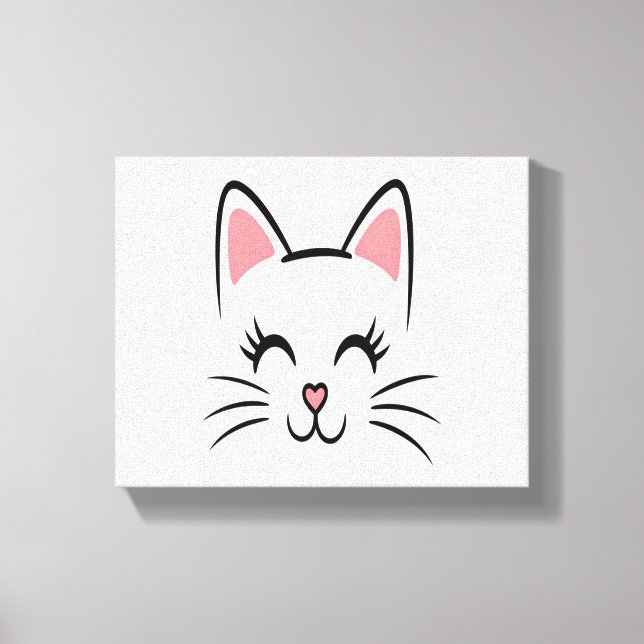 Cat Face Whiskers Print Love Halloween (Front)
