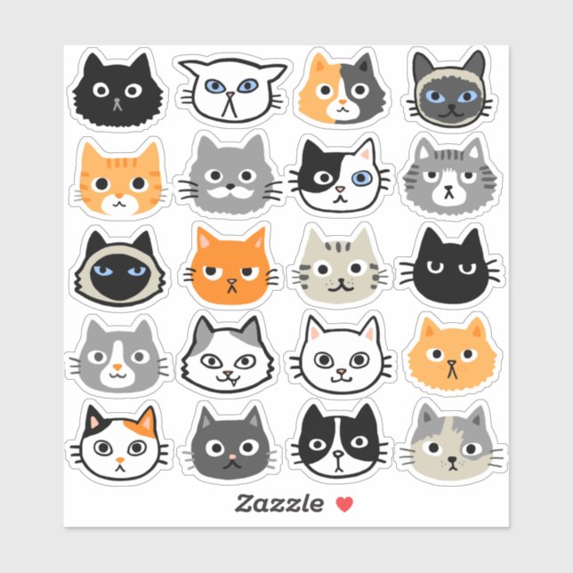 Cat Faces | Cute, Funny and Annoyed Cats (Sheet)