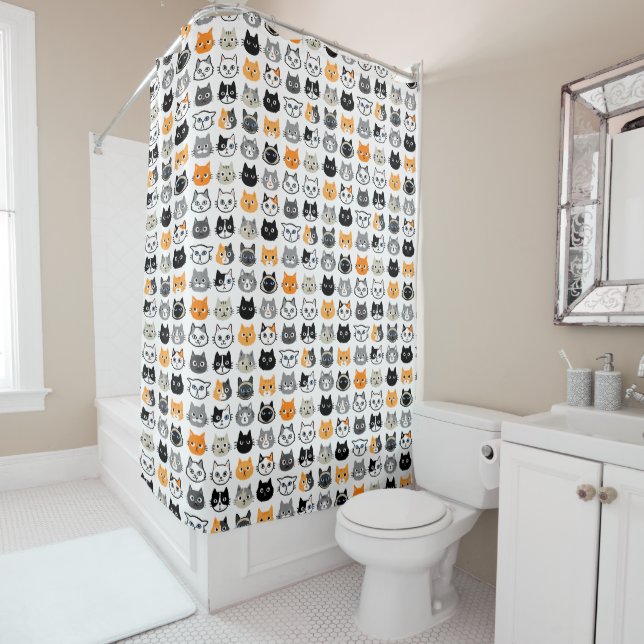 Cat Faces Pattern | Cool Kitty Cat Lover's (In Situ)