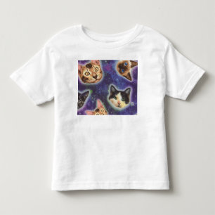 Cat faces with various breeds and patterns toddler t-shirt